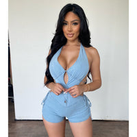 Heather Romper (Light Blue)