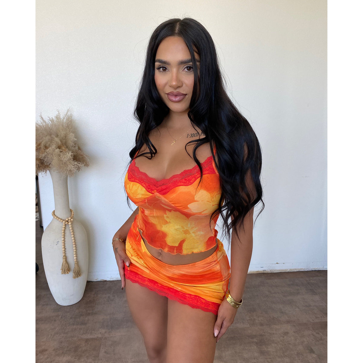 Marissa Set (Orange Swirls)