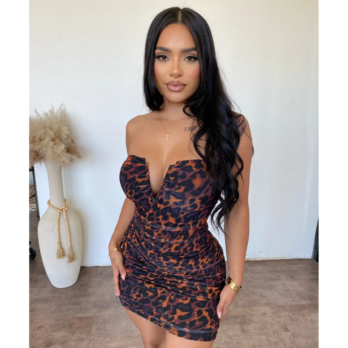 Gigi Mini Dress (Orange/Black)